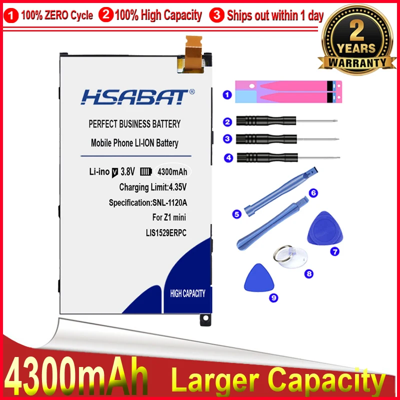 Аккумулятор HSABAT 4300 мАч LIS1529ERPC для Sony Xperia Z1 mini Z1mini D5503 Compact M51w | Мобильные телефоны и