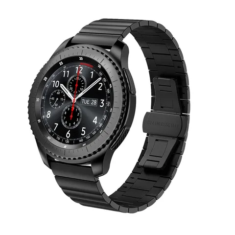 Compatible Galaxy Watch 46mm Smartwatch 22mm Stainless Steel Metal Link Strap Bracelet for Samsung Gear S3 Frontier Classic
