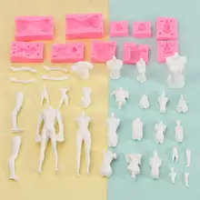 Кукла средства ухода за кожей 3D силиконовая форма для фонданов, шоколада для декорирования торта глины пресс-форма для мужские и женские DIY Инструменты для выпечки для свадьбы