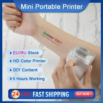 

Mbrush Portable Mobile Color Mini Handheld Printer for ios Android tattoo logo wireless Bluetooth A4 inkjet printer WIFI USB