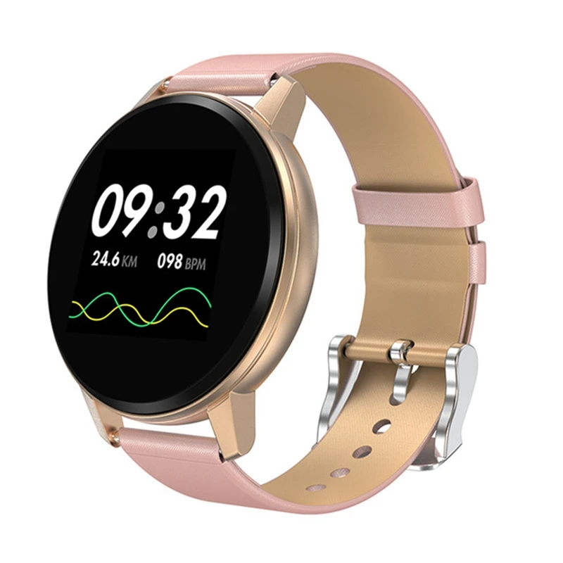 S01 Bluetooth Smart Watch Fashion Blood Pressure Oxygen Heart Rate Monitor Smartwatch For Android Ios Phone(Gold + Pink)