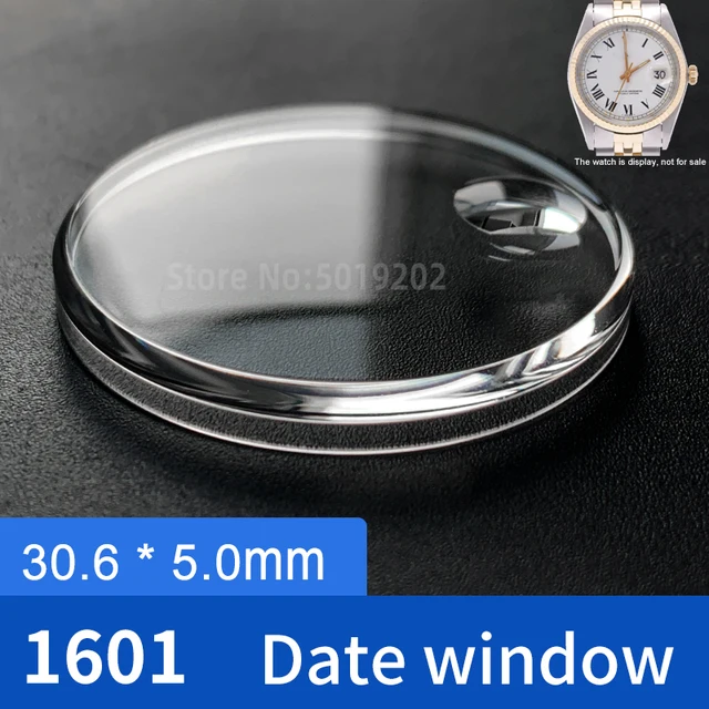 Acrylic Plasti Watch glass lens Oganic glass with calendar watch 