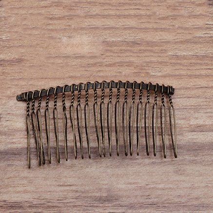 12/15/20 Teeth Metal Twisted Wire Hair Comb Base for Diy Hair Comb Clip Handmade Bridal Hair Jewelry Accessories