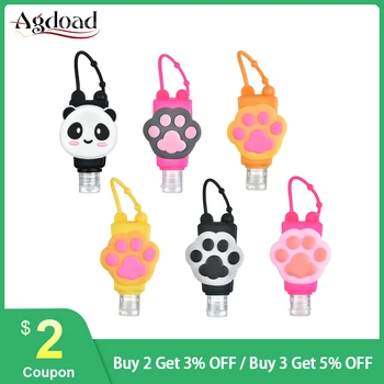 

6/18pcs Silicone Cute Cartoon Split Bottles for Travel Cosmetic Liquid Dispenser Containers Portable Mini Hand Sanitizer