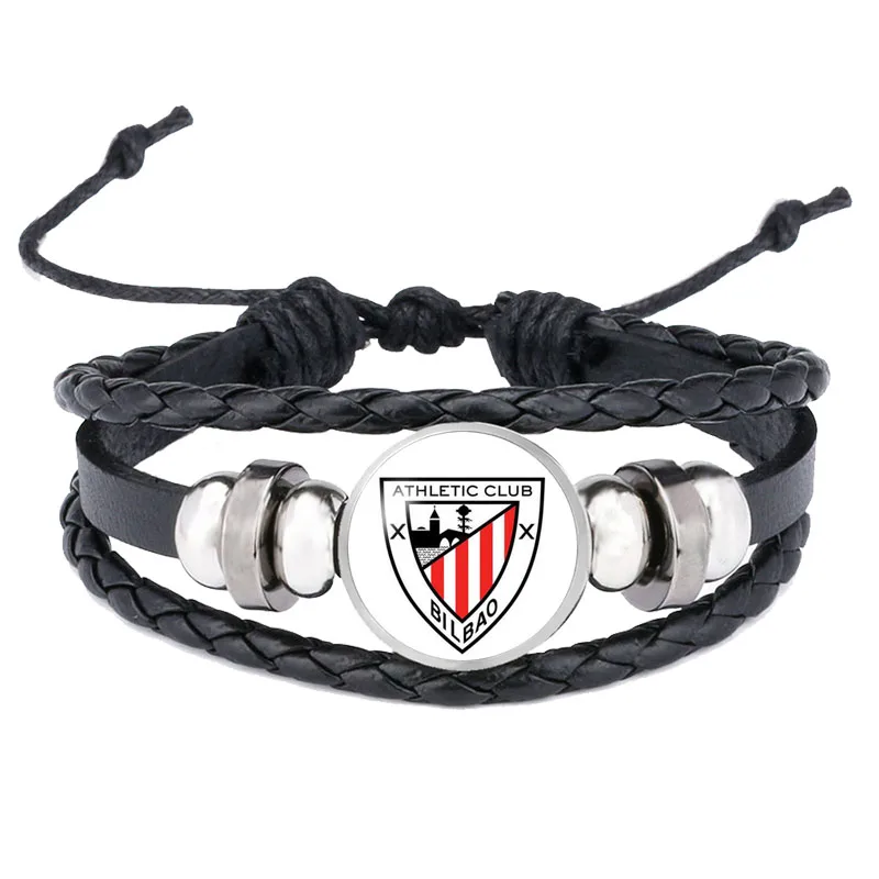 

Football Club Logo Bangle Bracelets Glass Jewelry Team Logo Bracelet Football Fan Gifts Snap Button Jewelry
