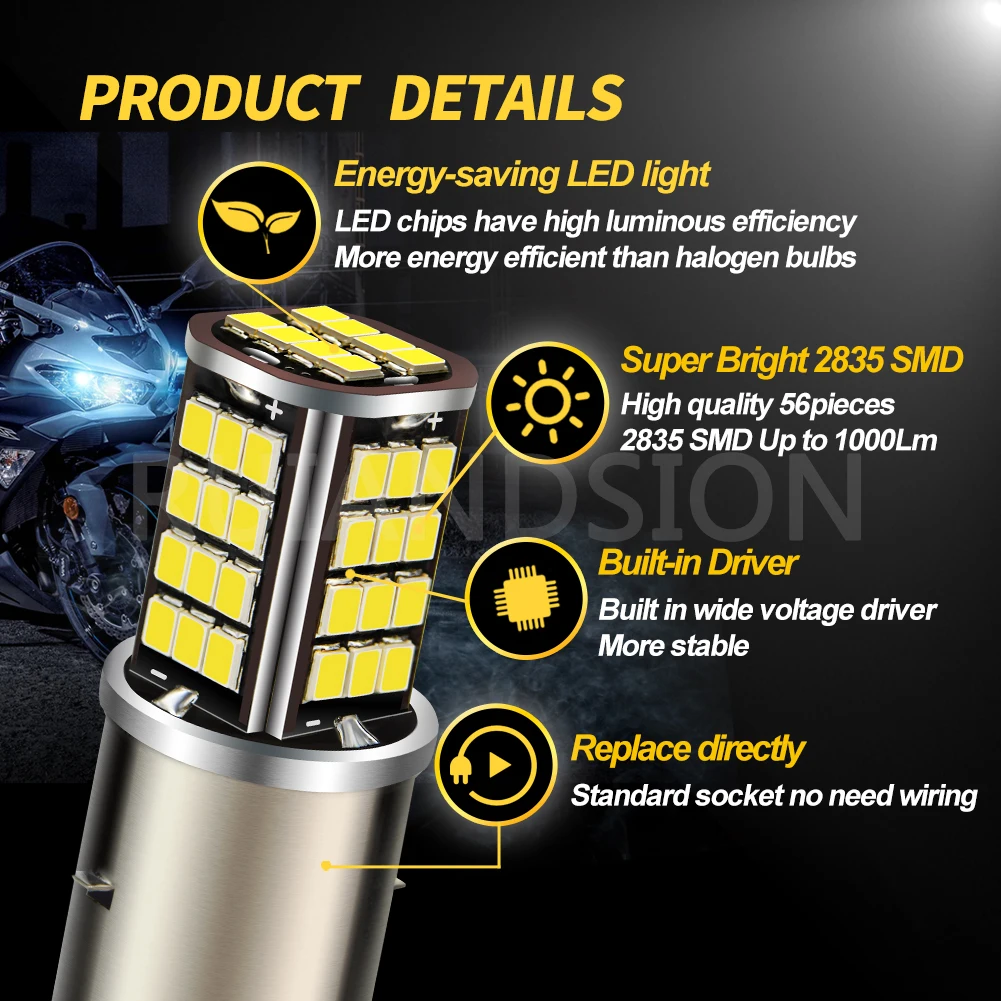 Motorcycle H6 Headlight 6V 12V DC BA20D Bixenon Beam 2835 56smd LED For Moped Scooter ATV motorcycle headlight,motorcycle led lights,led motorcycle lights,led lights,auto headlight led lamps