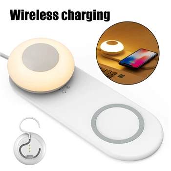 

Mobile Phone Wireless Charging LED Desk Lamp Separate Magnetic Touch Dimming Bedroom Creative Night Light Bedside Lamp N