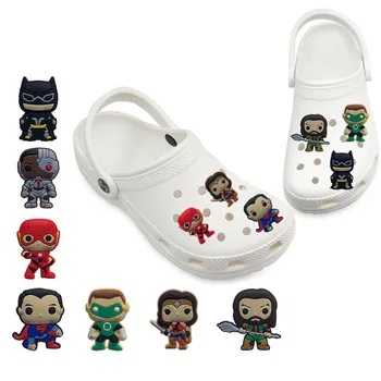 

1-5pcs Hot Movie Super Hero PVC Shoe Charms Jibz for Croc Charms Shoes Decoration Accessories Ornaments Crox Zibitz Kids Gift