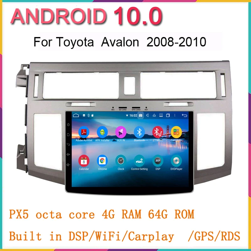 Автомобильный dvd плеер на android 10 для toyota Avalon 2008 2010 автомобильный мультимедийный с