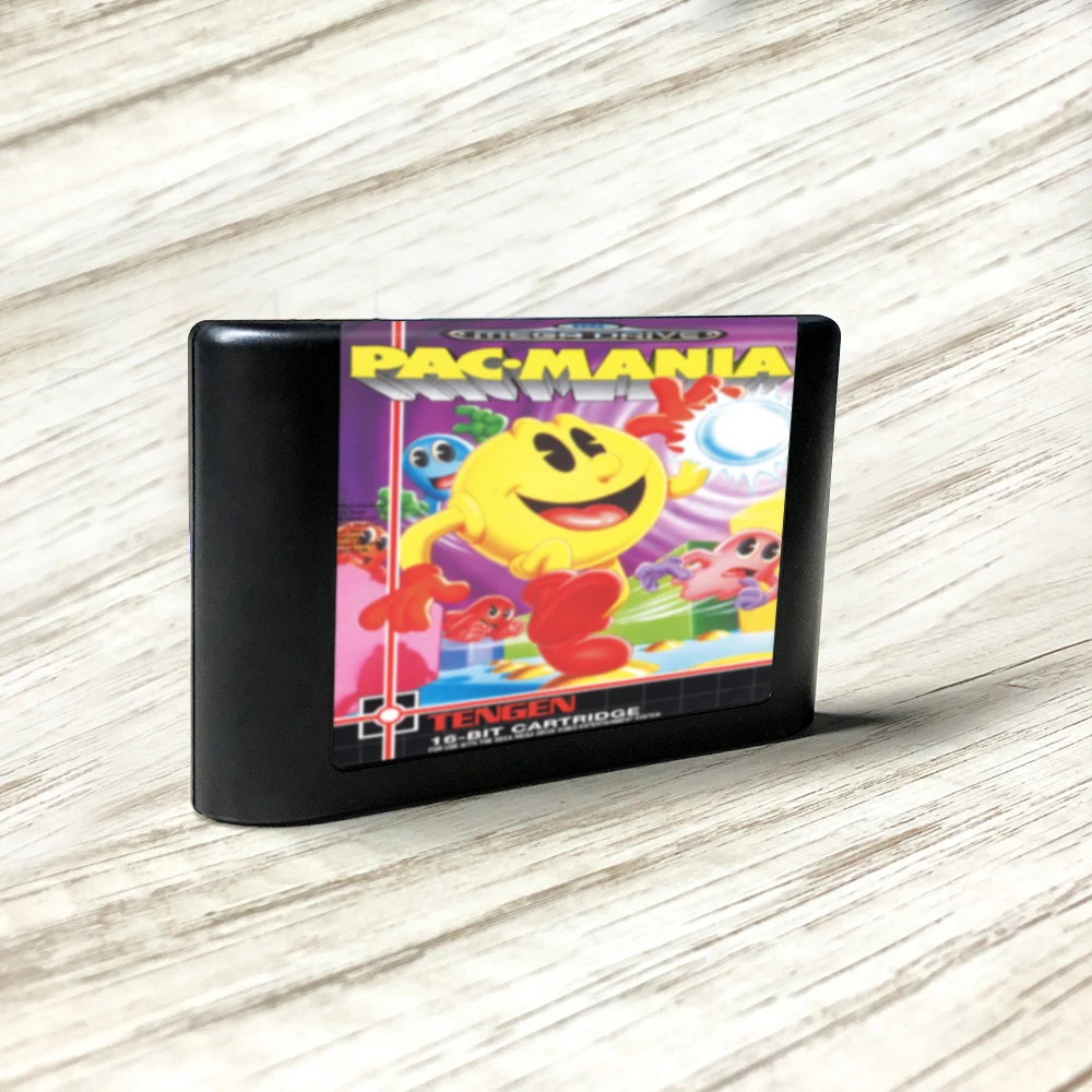 Pac-Mania - EUR Label Flashkit MD Electroless Gold PCB Card for Sega  Genesis Megadrive Video Game Console