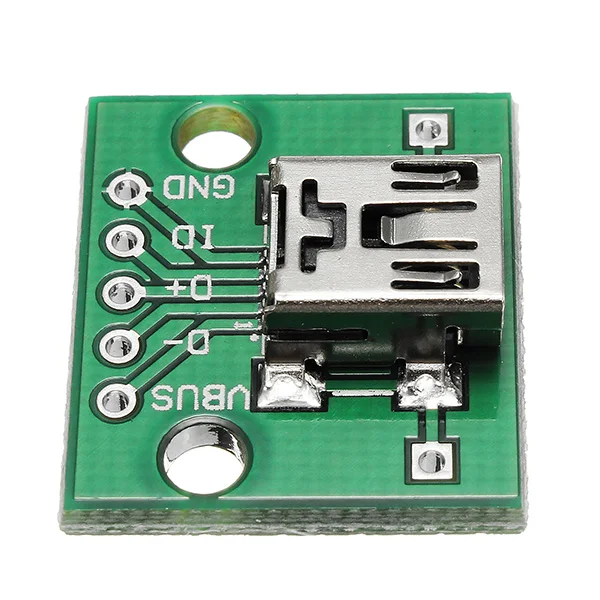 LEORY 1 шт. USB для DIP Женская головка Mini-5P патч для DIP 2,54 мм плата адаптера