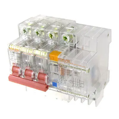 

Transparent AC 400V 40A 3 Poles 3P+N Earth Leakage Circuit Breaker