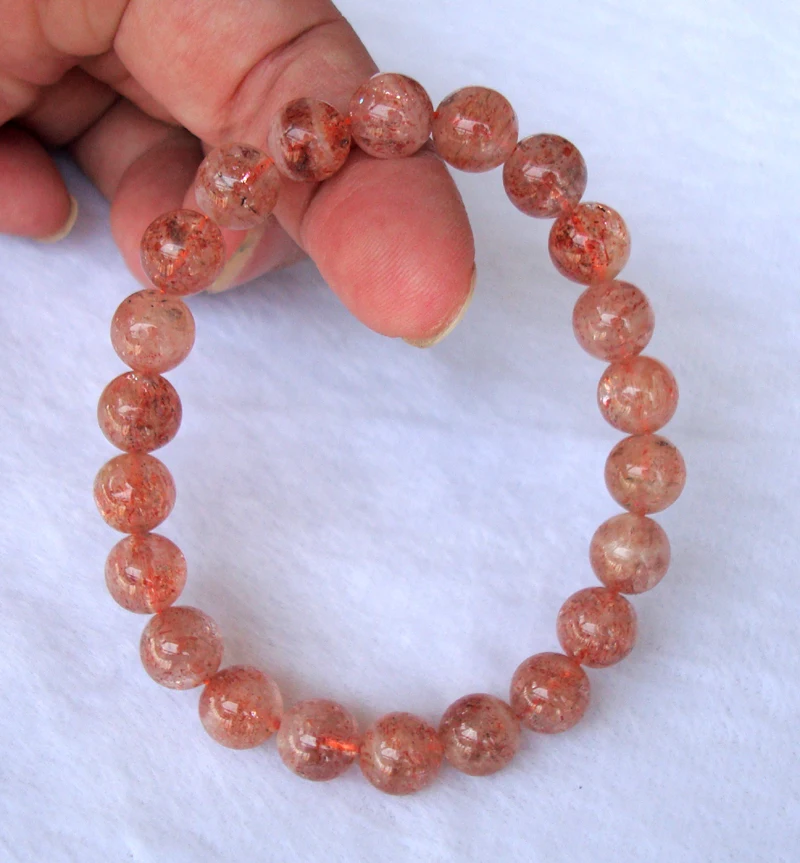 Free Shipping Natural Gold Sunstone Round 9mm Beads Bracelet Women Jewelry Accessories Weddings Parties Birthday Gift |