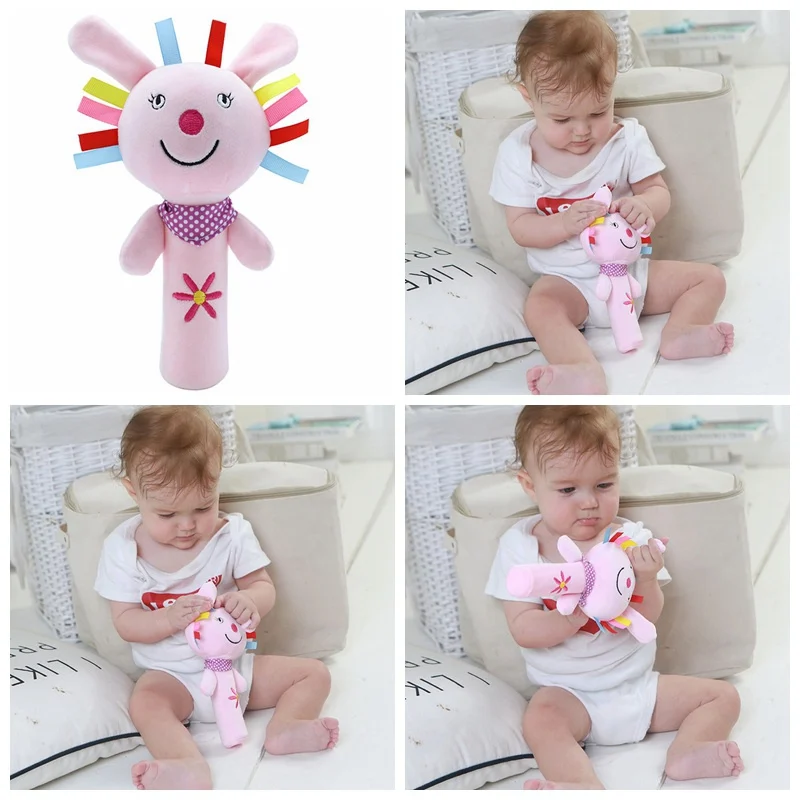 Новая плюшевая коляска для новорожденных, игрушки, переносные детские погремушки, Мультяшные животные, Висячие колокольчики, Развивающие детские игрушки 0-12 месяцев