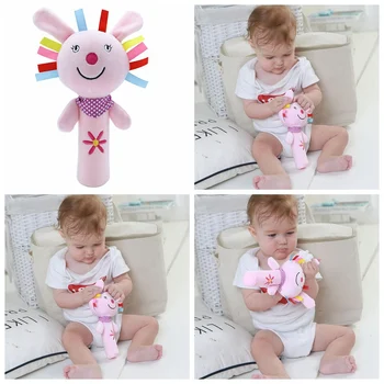 

New Newborn Baby Plush Stroller Toys Baby Rattles Mobiles Cartoon Animal Hanging Bell Educational Baby Toys 0-12 Months