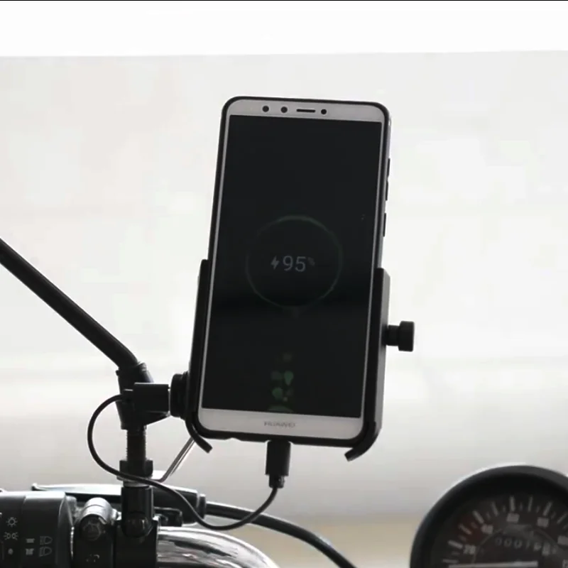 3500MA 5V 1.5A вращающийся держатель для мобильного телефона USB зарядка gps навигационный кронштейн установка зеркала для мотоцикла велосипеда Велоспорт