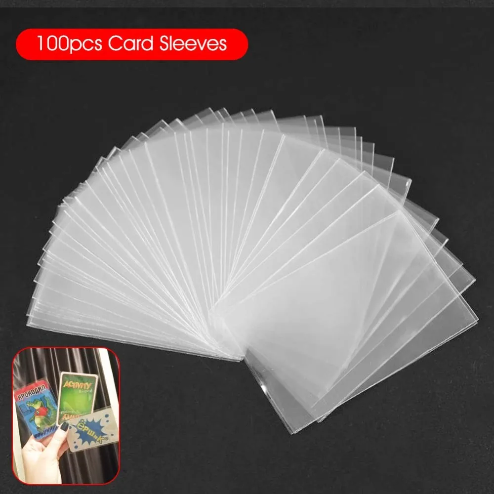 Fundas transparentes para cartas 100 Uds., Protector para cartas de póker y Tarot, 65x90mm, 60x9mm, 45x70mm, 69x120mm