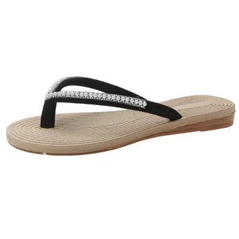 

Bohemian Sandals Women's Fashion Ethnic Style Flip Flops String Bead Clip-Toe Beach Sandals Slipper Shoes #1224