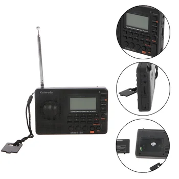 

Portable Radio Receiver Digital Tuning LCD Receiver TF MP3 REC Player FM AM SW Full Band Radio