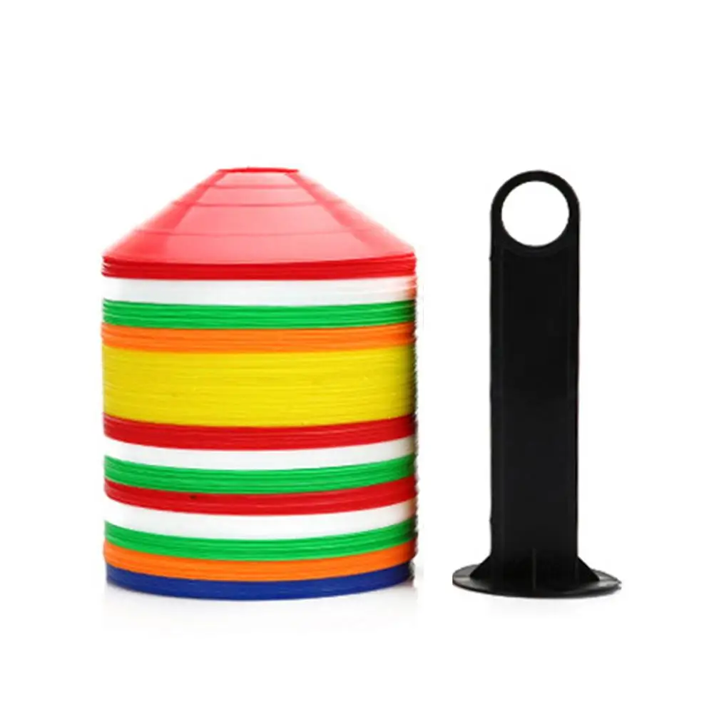 

40pcs/set High Quality Soccer Training Sign Dish Pressure Resistant Cones Marker Discs Marker Bucket PVC Sports Accessories