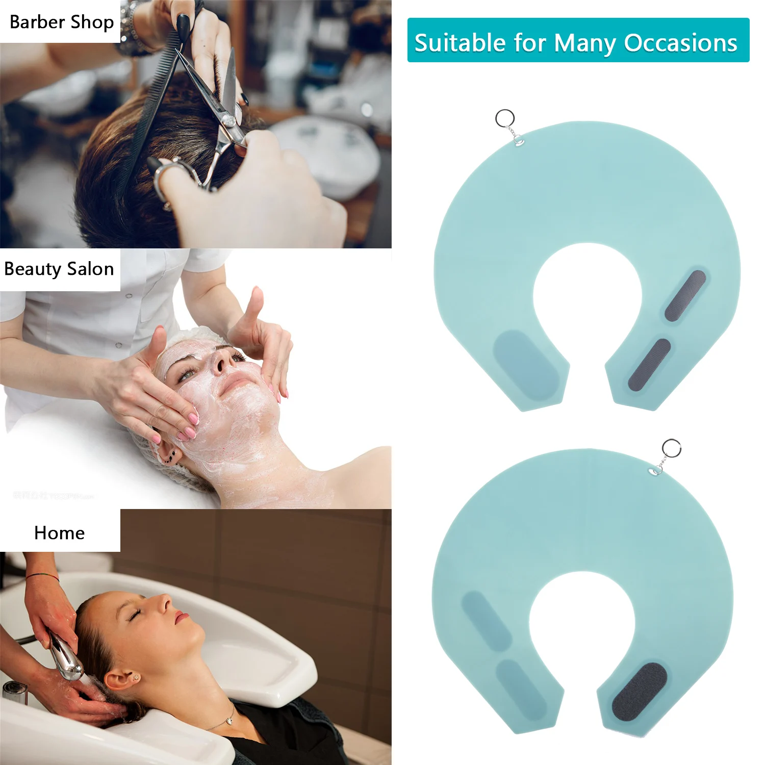 Шеи накидка Обёрточная бумага силиконовый фартук для стрижки волос краска для волос Регулируемый Парикмахерские ножницы для резки воротник салон стилист волос инструмент для укладки волос