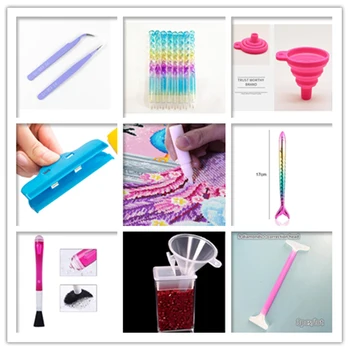 

Diamond painting tools protect canvas glue release paper, glue. Funnel, drill pen, tweezers, spoon, tray DIY accessories collect