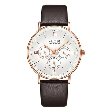 

JEDIR New Watch Men Leather Quartz Wristwatch For Man Fashion Casual Brand Watches Display Date Business Male Clock Reloj Hombre