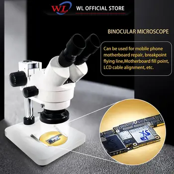

WL 7-45X Binocular Stereo Microscope electronic Circuit Board Soldering Tool Mobile Phone PCB Repair Stereo Microscope 1 Pair