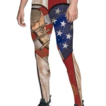 Панк культура США флаг брюки для мужчин День Независимости скрытый карман животик контроль Бабочка Мягкий Fauxleather износостойкость до колена 3D