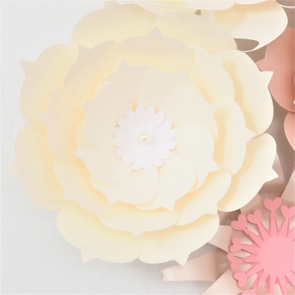 Décoration Fleur en papier pliable - Rose