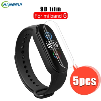 

5pcs Protection Film For Xiaomi Mi Band 5 Full Screen Protective Case mi band 5 Protector Cover HD Films Miband 5