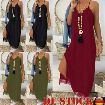 

Women's Summer Boho Casual Long Maxi Evening Party Cocktail Beach Dress Sundress