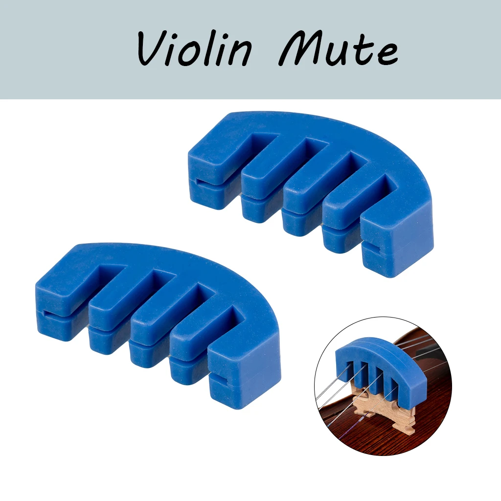 

2PCS Mute Rubber Acoustic Violin Fiddle Silencer Quiet Practice