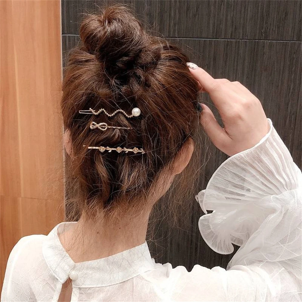 Style Métal Faux Pearl beads Hair Stick Accessoires pour les cheveux épingles à Cheveux Bijoux