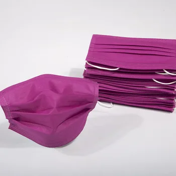 

50pcs Disposable Red Three-layer Mask Adult Printing Soluble Spray Cloth Thicken Adult's Face Mouth Mask Earloop Fast Delievry