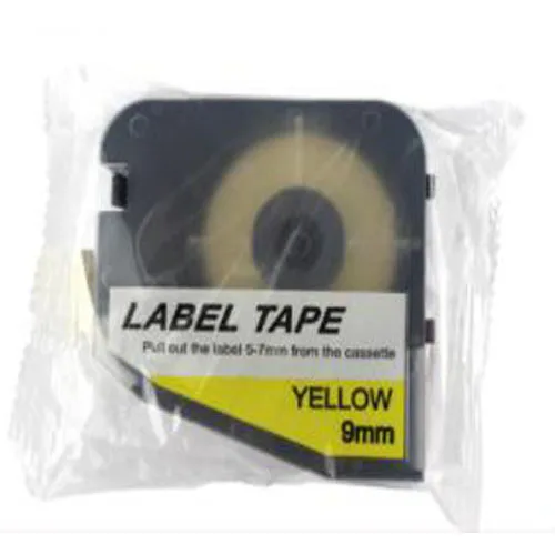 yellow 9MM 6 мм/9 мм/12 мм Этикетка Бумага/наклейка белый/желтый цвет 8 м для LK-320/320 P ПВХ трубки, принтер линии Марка принтер провода Марка - Цвет: yellow 9MM