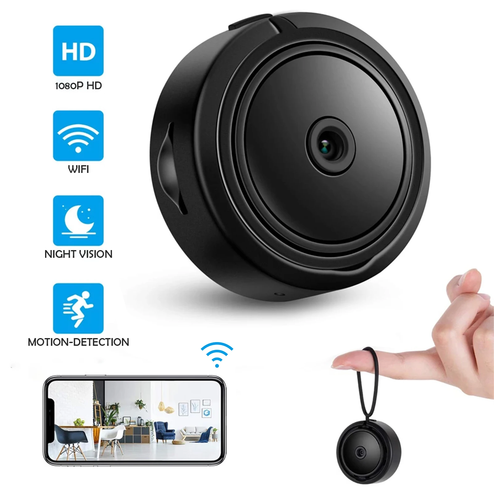 Беспроводная аккумуляторная камера FDBRO 1080P Wi-Fi ночное видение | Компьютеры и офис