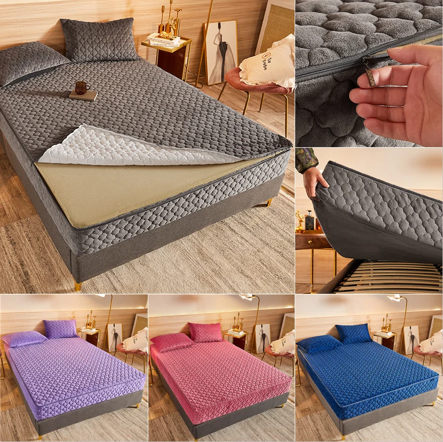 Customize Bedding Set Home Hotel Luxury Anti Dust Mite Fitted Bed Sheets  Twin Queen Size Waterproof Mattress Covers - China Mattress Cover/Protector  and Bed Protection Pad price