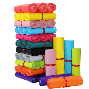 

For Envelope Mailing Courier Garbage Bags Multi-function Thicken Colorful PE Waterproof Self Seal Post Bag 100Pcs/Lot