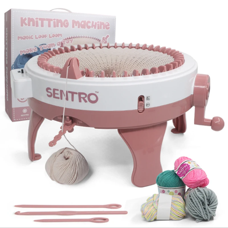 SENTRO 22 Needles Knitting Machines,Smart Weaving Knitting Loom,DIY Knitting  Board Rotary Machine for Adult and Kids Scarves/Hat - AliExpress