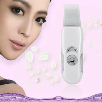 

Ultrasonic Skin Scrubber Cleaner Face Cleaning Acne Removal Facial Spa Massager Ultrasound Vibration Peeling Massage Machine