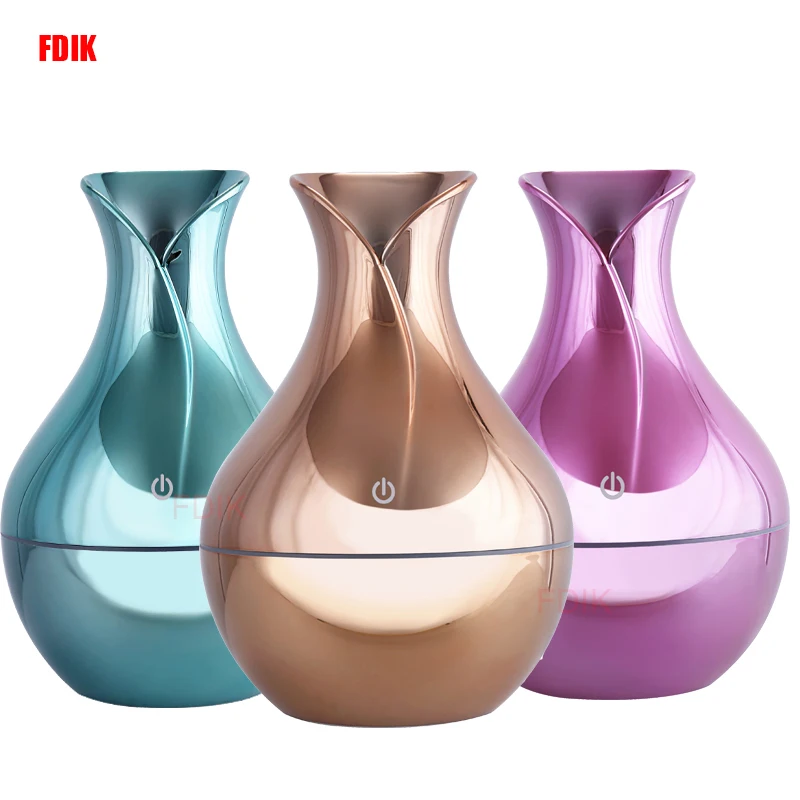 

130ML Air Humidifier USB Wood Mini Ultrasonic Diffuser Air Purifier Essential Oil Aroma Diffuser LED Light Night for Office Home