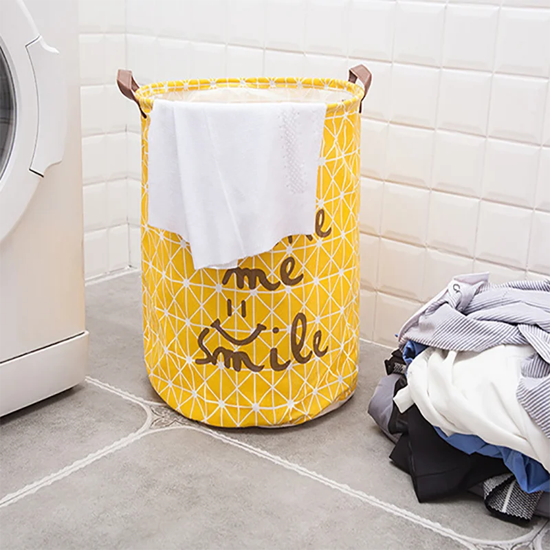 1 шт. складная круглая корзина для белья|Корзины хранения| |