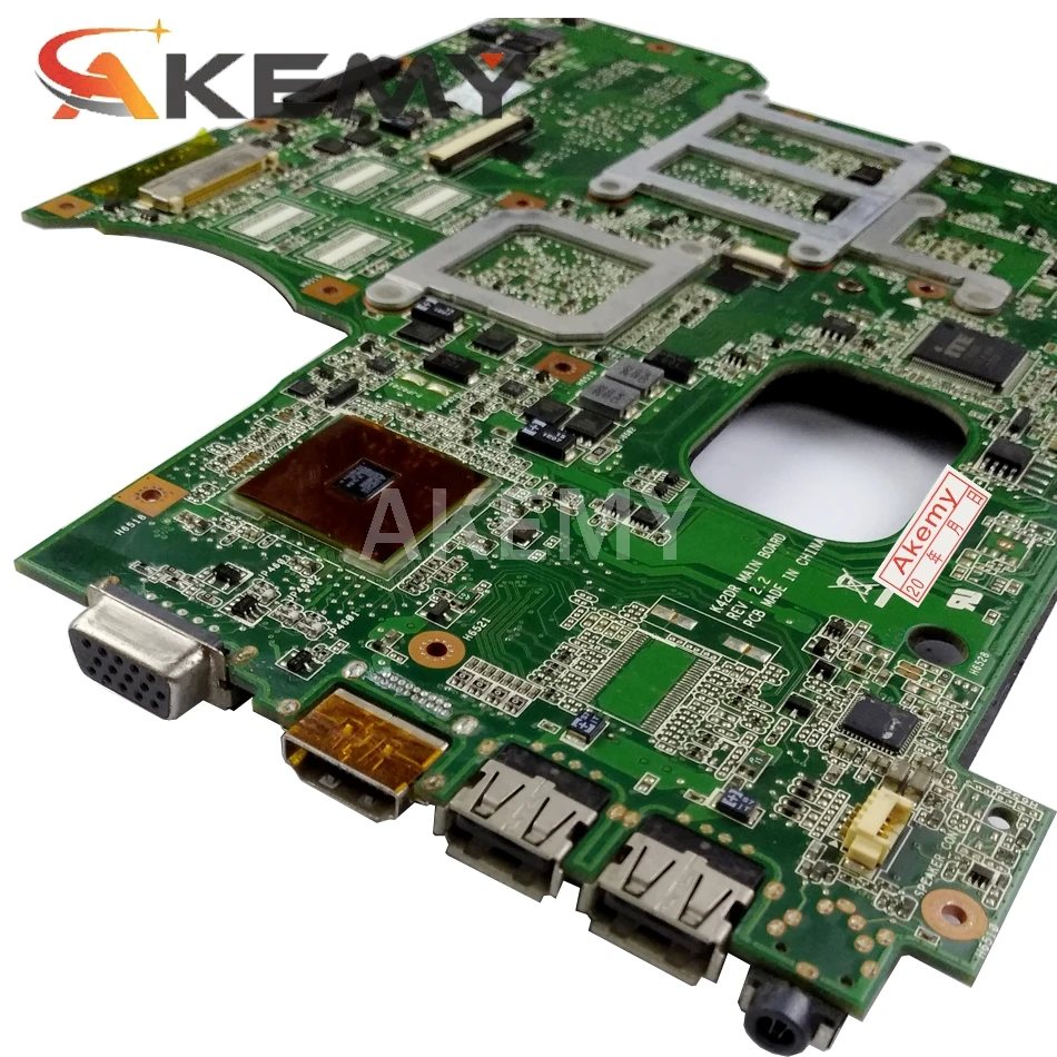 Материнская плата для ноутбука Asus K42DR K42D K42DE K42DY A42D X42D 4 Memory 512M системная