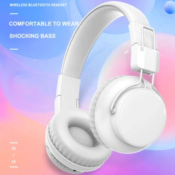 

New Bluetooth Headphones Wireless Stereo Earphones Foldable Low Bass Headset Adjustable Earbuds With Microphone for Xiaomi