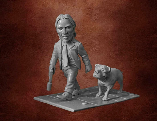 1/32 65 мм старинный человек Стенд с собакой модельная фигурка из смолы наборы