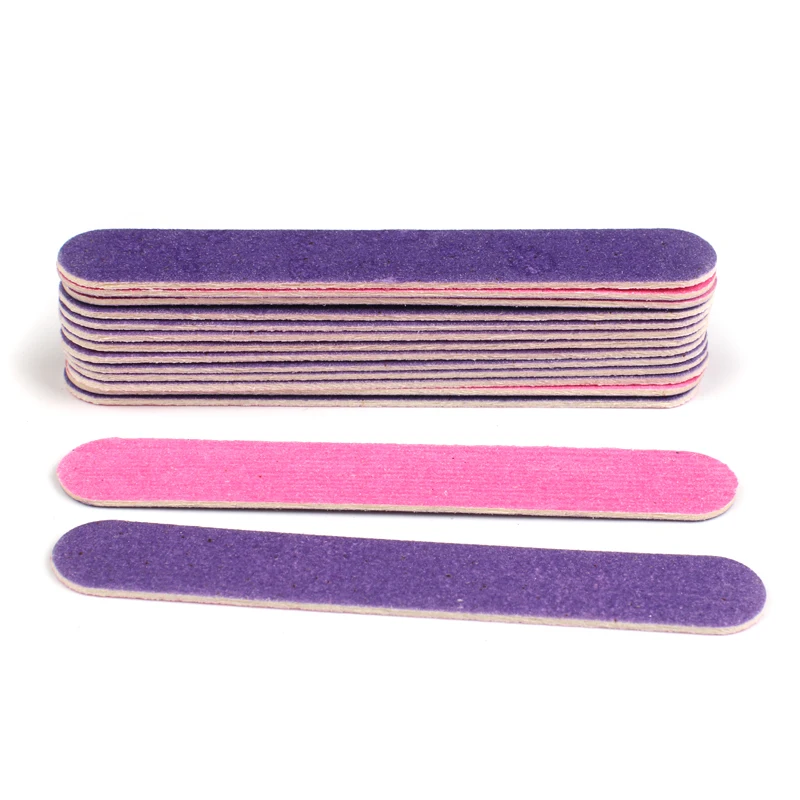 100pcs Double-Sided Wood Nail Files 150/180 Grit