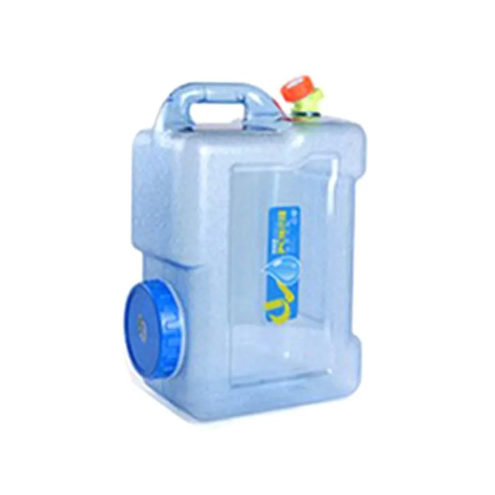 Transparent home office PC outdoor with cover square self-driving camping water storage food grade portable