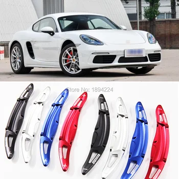 

2pcs High Quality Aluminum Car Steering Wheel Shift Paddle Shifter Extension For Porsche 718 2016-2019