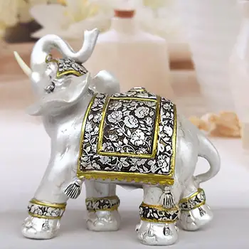 

Resin Elephant Statue Ornament Animal Figurine Toy for Office Home Decoration